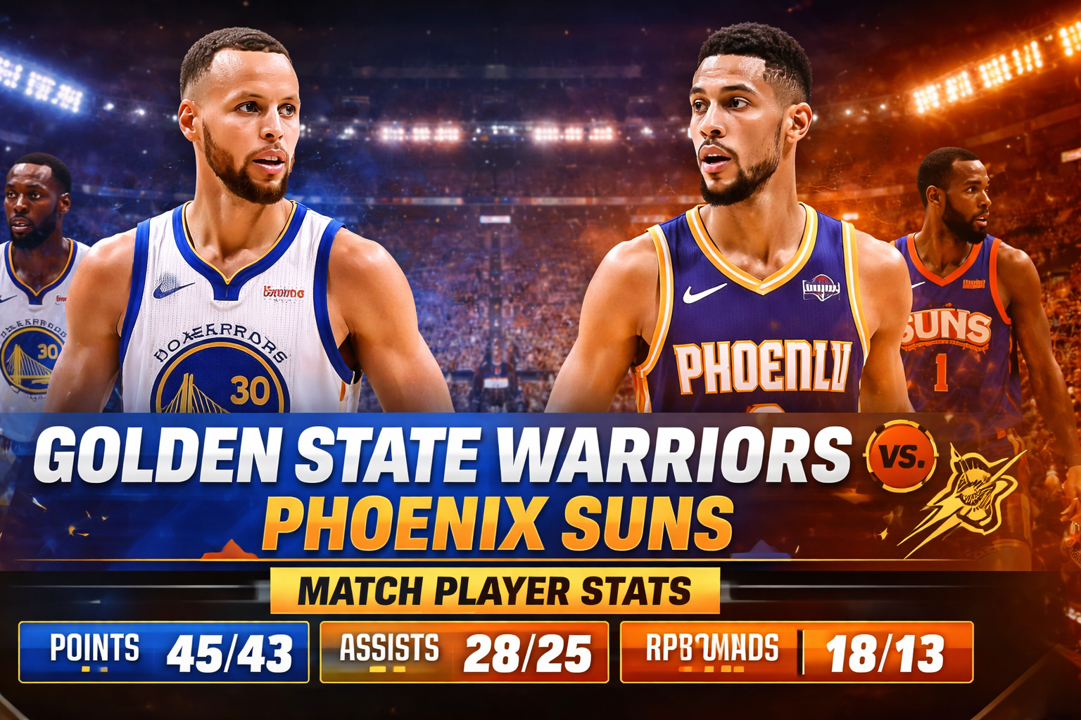 Golden State Warriors vs Phoenix Suns Match Player Stats