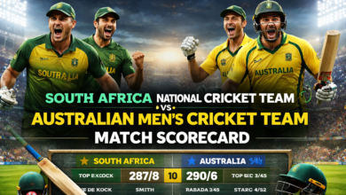 South Africa National Cricket Team vs Australian Men’s Cricket Team Match Scorecard